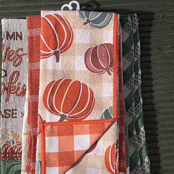 Set of 6 Autumn  Fall Kitchen Towels & Placemats - Picture 8 of 8